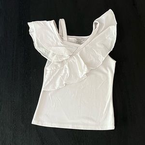Habitual Girl Asymmetrical Ruffle Top